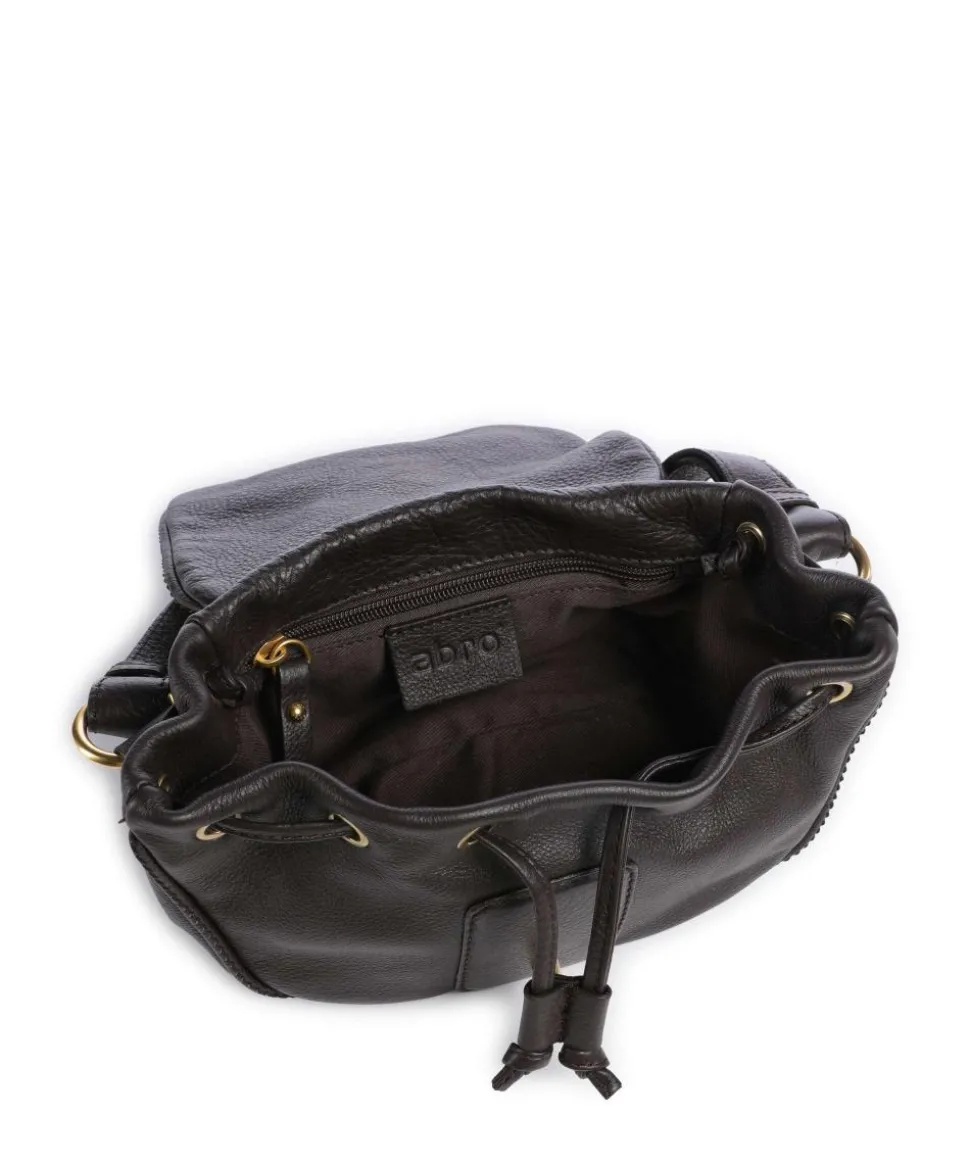 Dalia Star Saddle Umhängetasche genarbtes Leder dunkelbraun