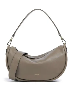 Dalia Willow Beuteltasche genarbtes Leder taupe