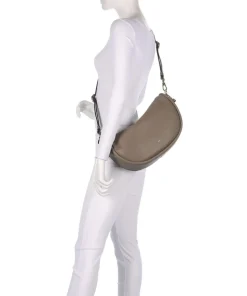 Dalia Willow Beuteltasche genarbtes Leder taupe