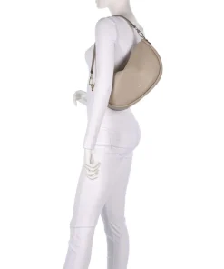 Dalia Willow Beuteltasche genarbtes Leder beige