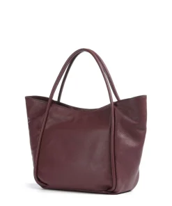 Dalia Willow Shopper genarbtes Leder wein