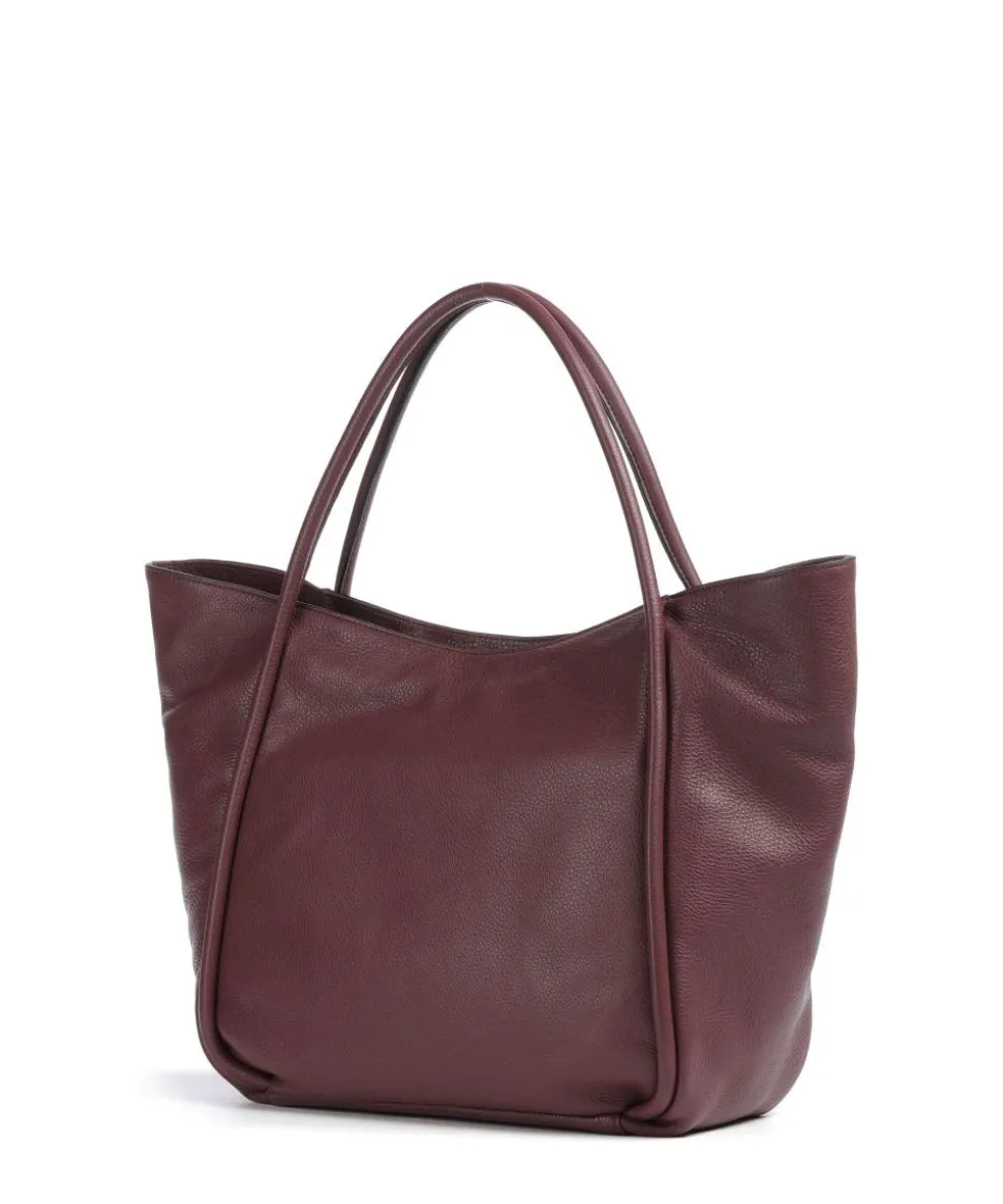 Dalia Willow Shopper genarbtes Leder wein