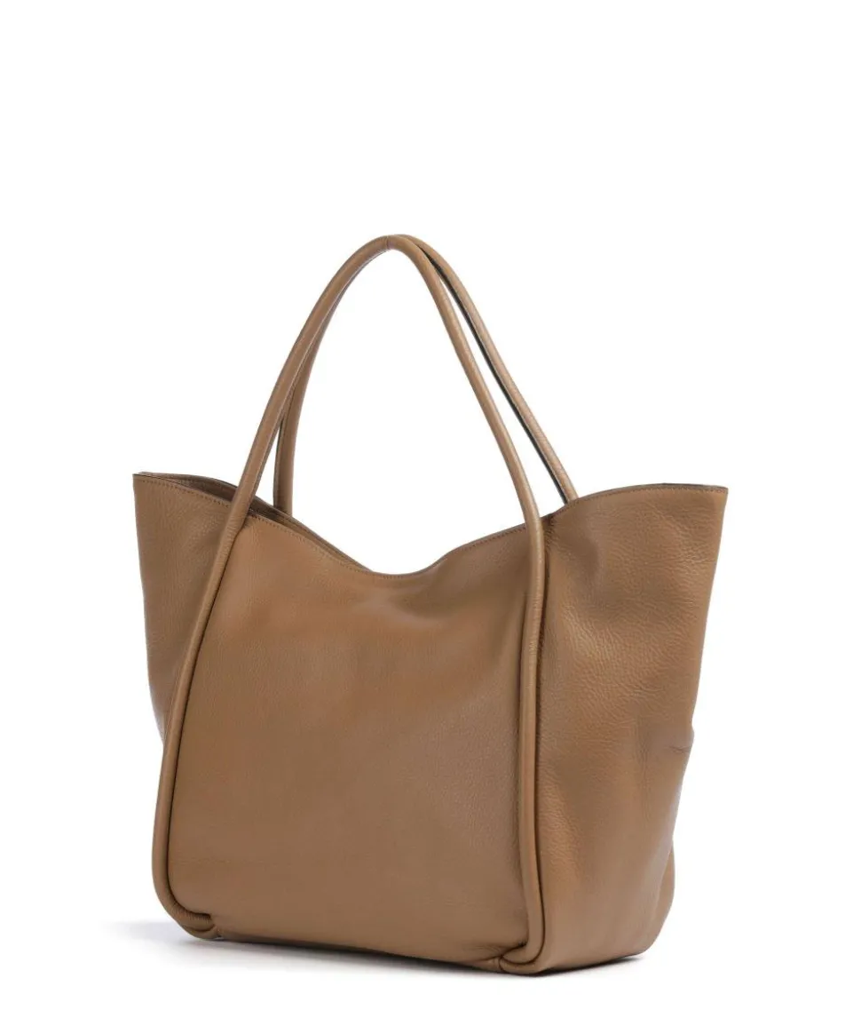 Dalia Willow Shopper genarbtes Leder cognac