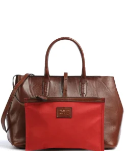 Dalston Handtasche glattes Leder braun