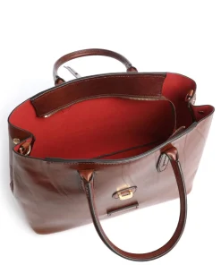 Dalston Handtasche glattes Leder braun