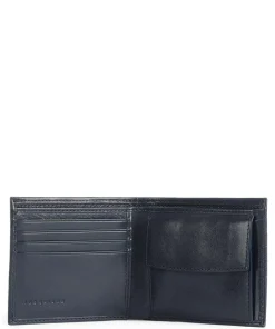 Damiano RFID Geldbörse fein genarbtes Rindsleder dunkelblau