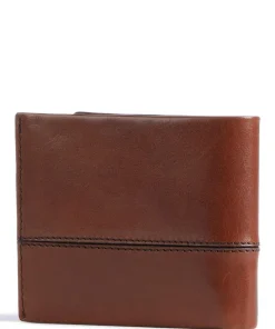 Damiano RFID Geldbörse fein genarbtes Rindsleder braun