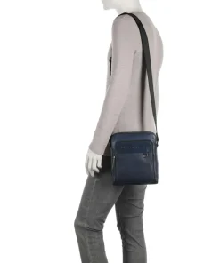 Damiano Umhängetasche fein genarbtes Rindsleder dunkelblau