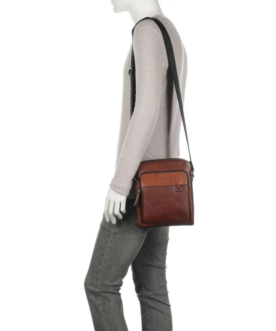 Damiano Umhängetasche fein genarbtes Rindsleder braun