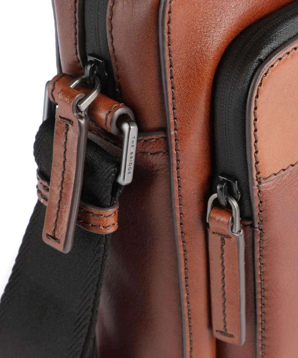 Damiano Umhängetasche fein genarbtes Rindsleder braun