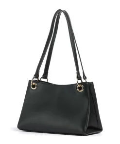 Dangling Schultertasche Lederimitat schwarz