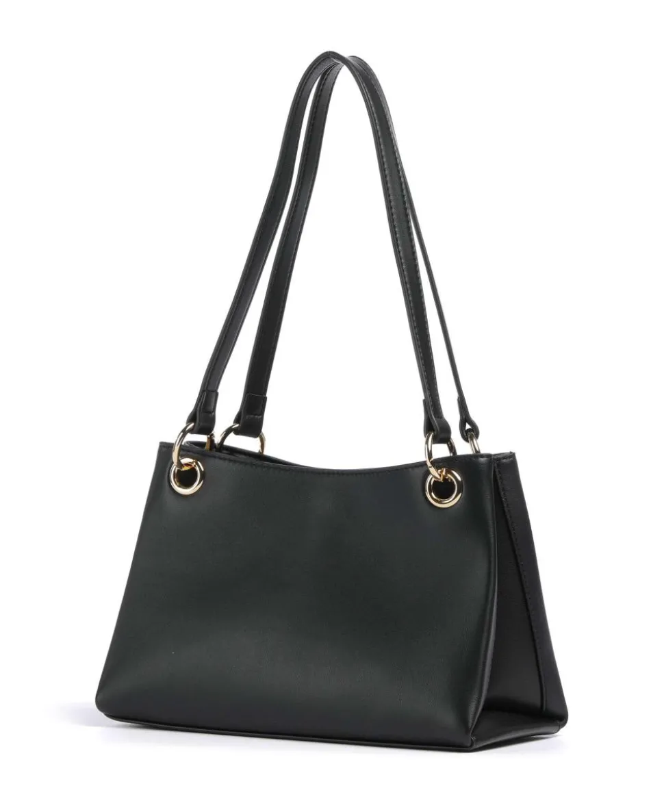 Dangling Schultertasche Lederimitat schwarz