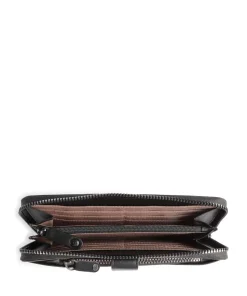 Daphne RFID Geldbörse fein genarbtes Leder schwarz