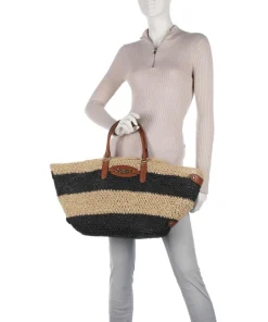 Daphney 40 Straw Handtasche Papier natur/schwarz