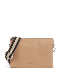 Darceyy Umhängetasche glattes Rindsleder taupe