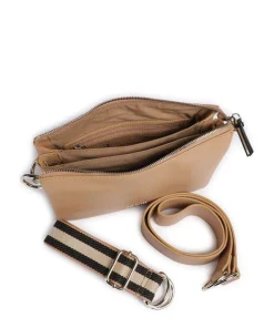 Darceyy Umhängetasche glattes Rindsleder taupe