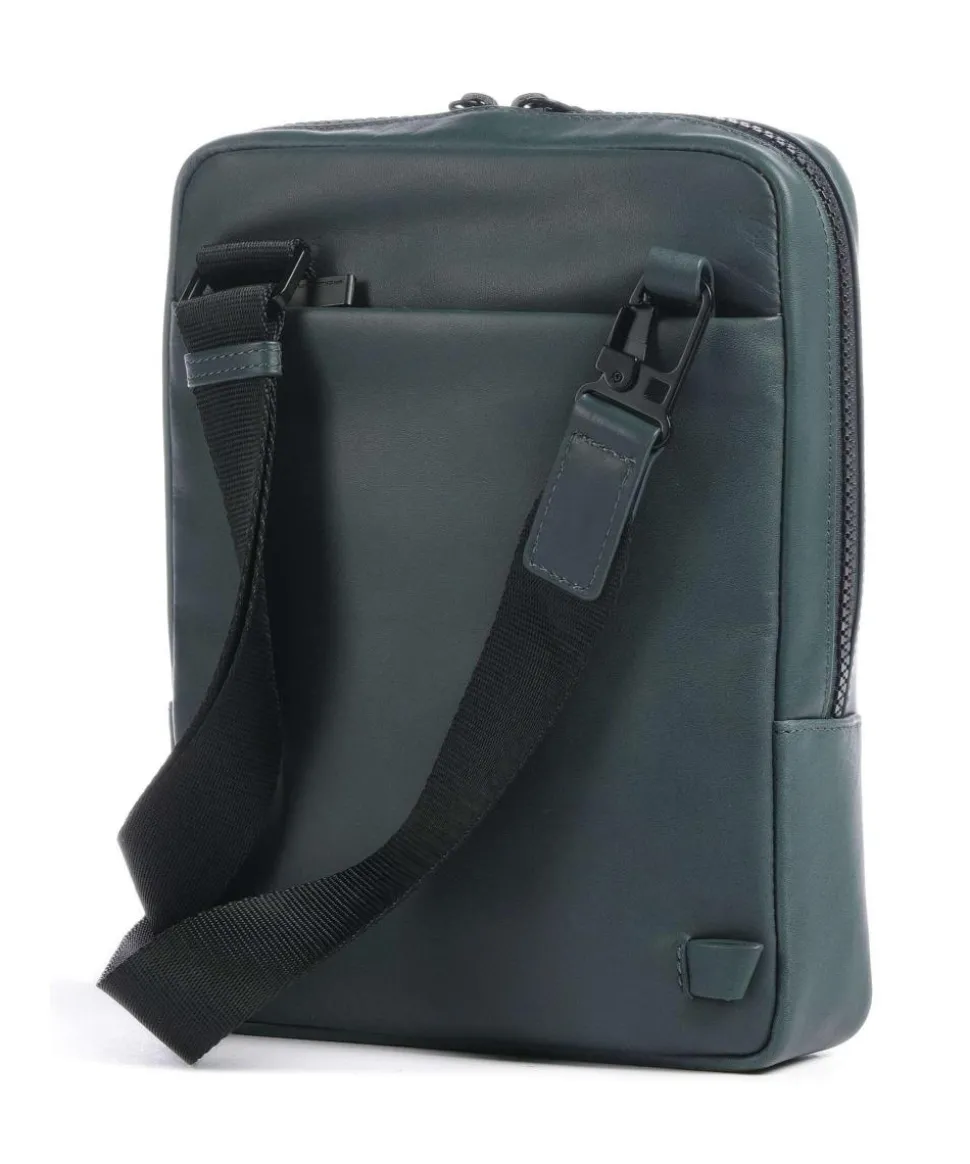 David Umhängetasche 10″ fein genarbtes Rindsleder dunkelgrün