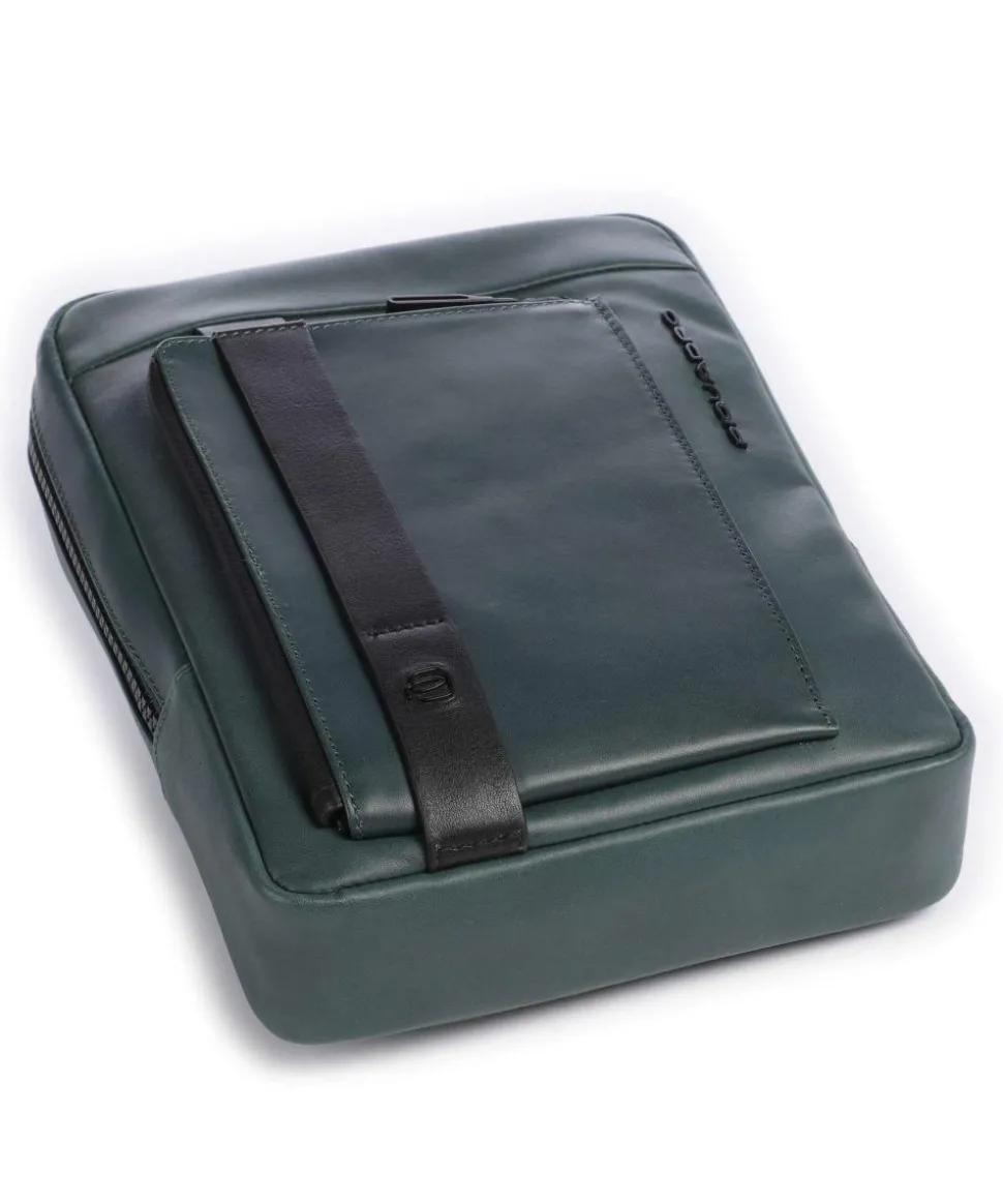 David Umhängetasche 10″ fein genarbtes Rindsleder dunkelgrün