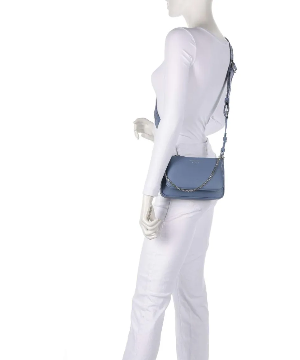 Dea Schultertasche Lederimitat blaugrau