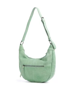 Dear Beuteltasche genarbtes Leder grün