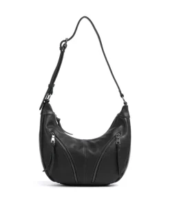 Dear Beuteltasche genarbtes Leder schwarz