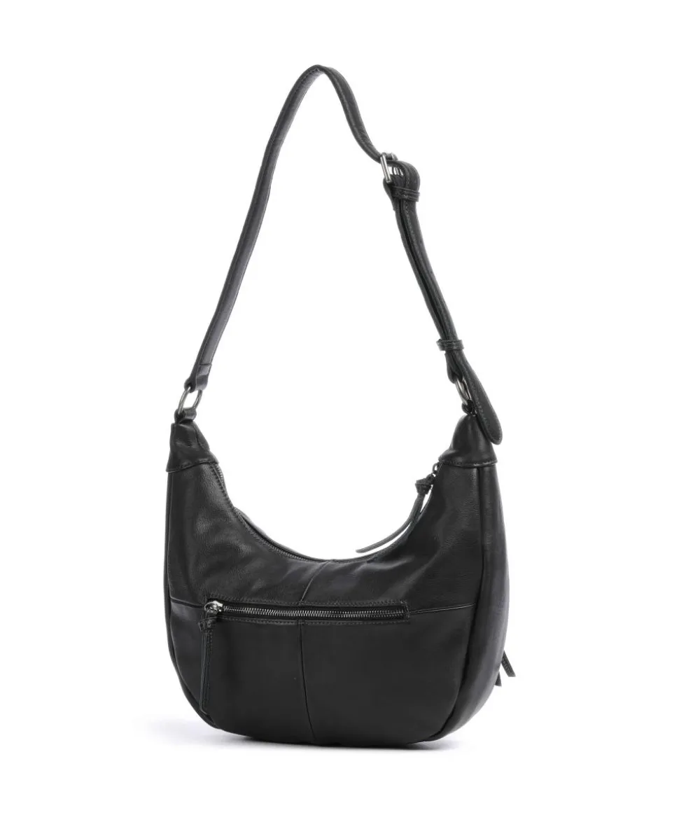 Dear Beuteltasche genarbtes Leder schwarz