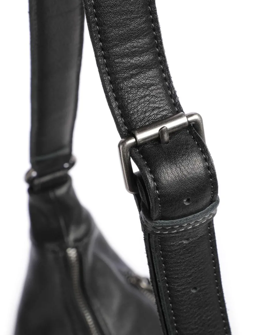 Dear Beuteltasche genarbtes Leder schwarz