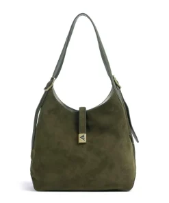 Deco Beuteltasche aufgerautes Rindsleder dunkelbraun