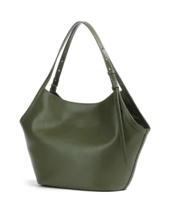Deco Beuteltasche fein genarbtes Leder khaki