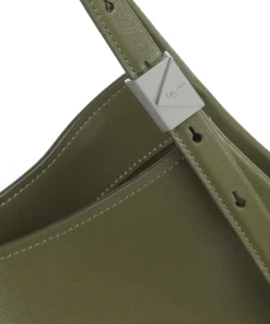 Deco Beuteltasche fein genarbtes Leder khaki