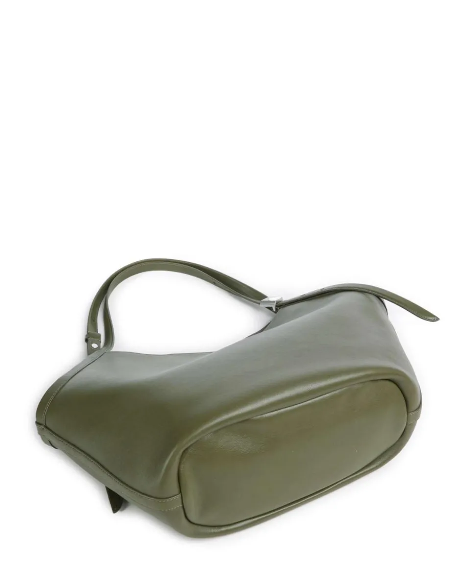 Deco Beuteltasche fein genarbtes Leder khaki