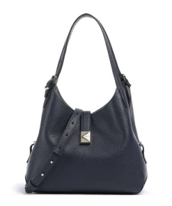 Deco Beuteltasche genarbtes Rindsleder navy