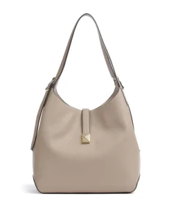 Deco Beuteltasche genarbtes Rindsleder taupe