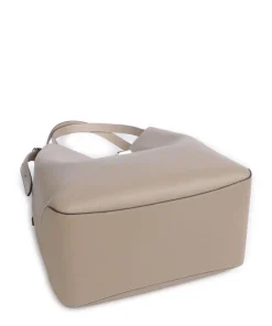 Deco Beuteltasche genarbtes Rindsleder taupe