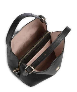 Deco Beuteltasche genarbtes Rindsleder schwarz