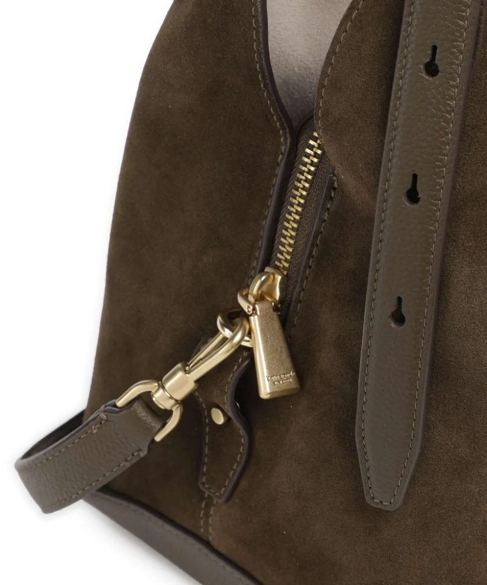 Deco Handtasche aufgerautes Rindsleder olivgrün