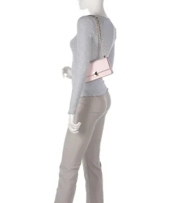 Deco Schultertasche genarbtes Rindsleder rosa