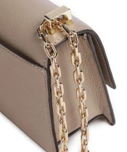 Deco Schultertasche genarbtes Rindsleder taupe