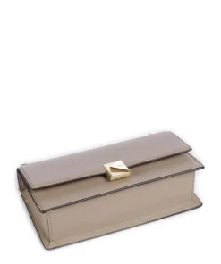 Deco Schultertasche genarbtes Rindsleder taupe