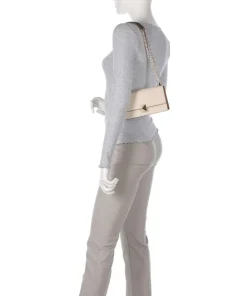 Deco Schultertasche genarbtes Rindsleder beige