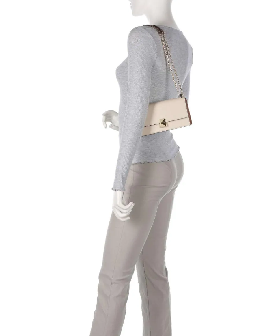 Deco Schultertasche genarbtes Rindsleder beige