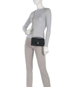 Deco Schultertasche genarbtes Rindsleder schwarz