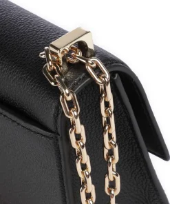 Deco Schultertasche genarbtes Rindsleder schwarz