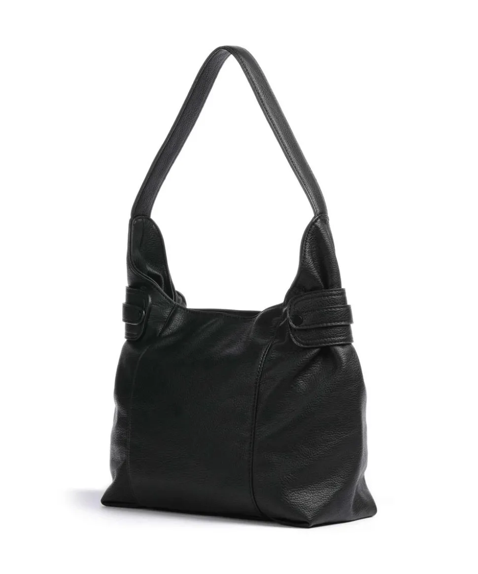 Deep Dark Beuteltasche Lederimitat schwarz