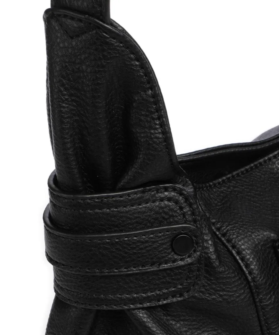 Deep Dark Beuteltasche Lederimitat schwarz