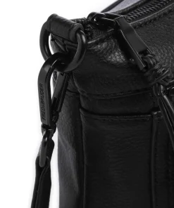 Deep Dark Schultertasche Lederimitat schwarz