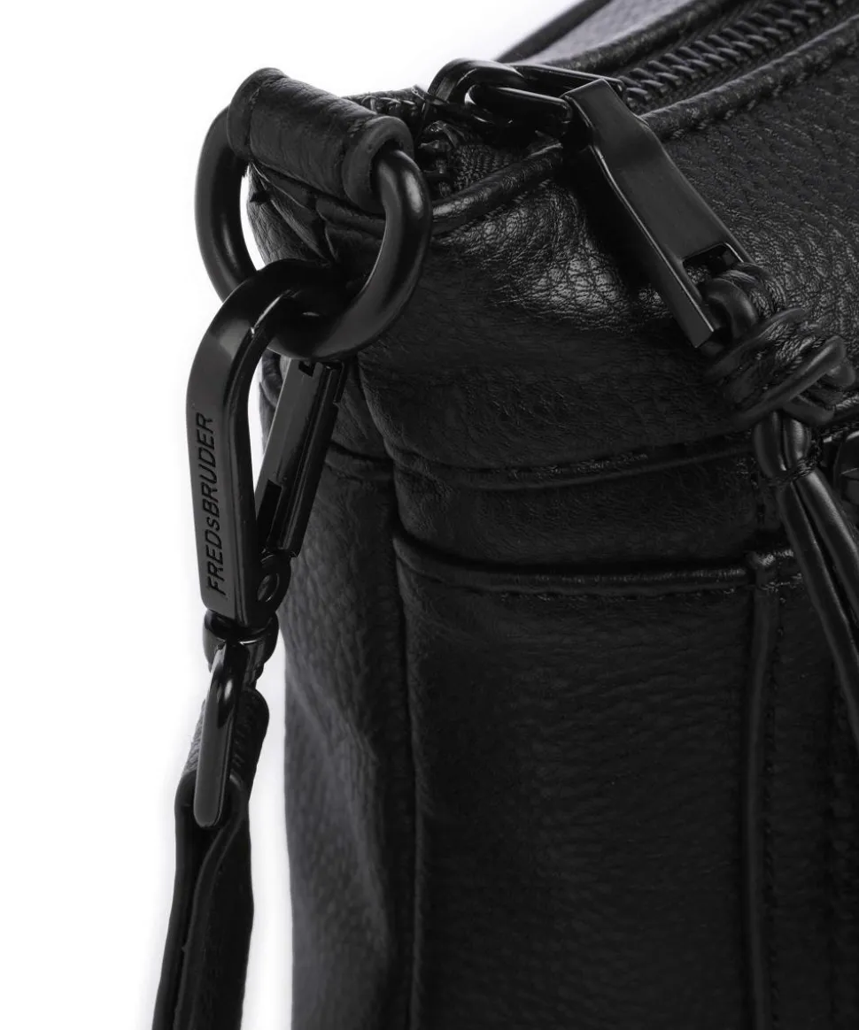 Deep Dark Schultertasche Lederimitat schwarz