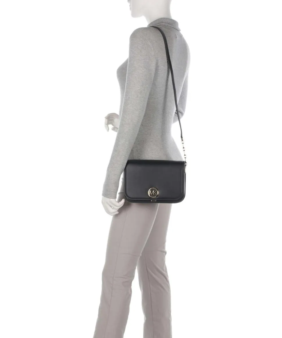 Delancey Umhängetasche fein genarbtes Leder schwarz