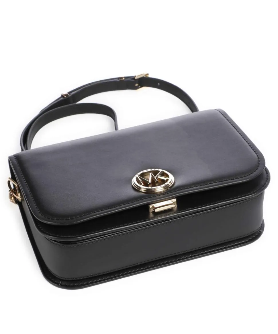 Delancey Umhängetasche fein genarbtes Leder schwarz