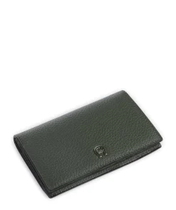 Delia Geldbörse genarbtes Rindsleder olivgrün